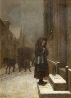 The Little Milkmaid by Charles Edouard Frère