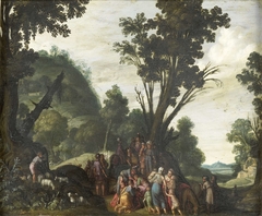 The meeting of Jacob and Esau