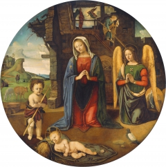 The Nativity with the Infant Saint John by Piero di Cosimo