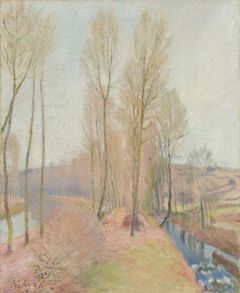 The Orvanne and the Loing Canal in Winter by Alfred Sisley