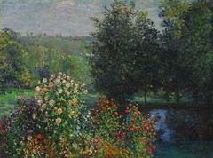 The Rose Bushes in the Garden at Montgeron by Claude Monet