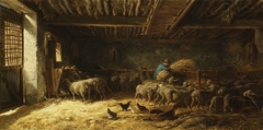 The Sheepfold by Charles Jacque