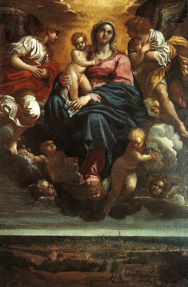 "The Virgin And Child In The Clouds" Annibale Carracci - Artwork On USEUM