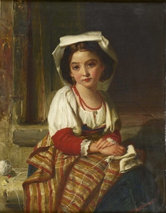 The young seamstress by Robert Herdman