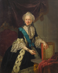 Therese Natalie (1728-1778) von Braunschweig - Wolfenbüttel als Äbtissin von Gandersheim, Kniestück