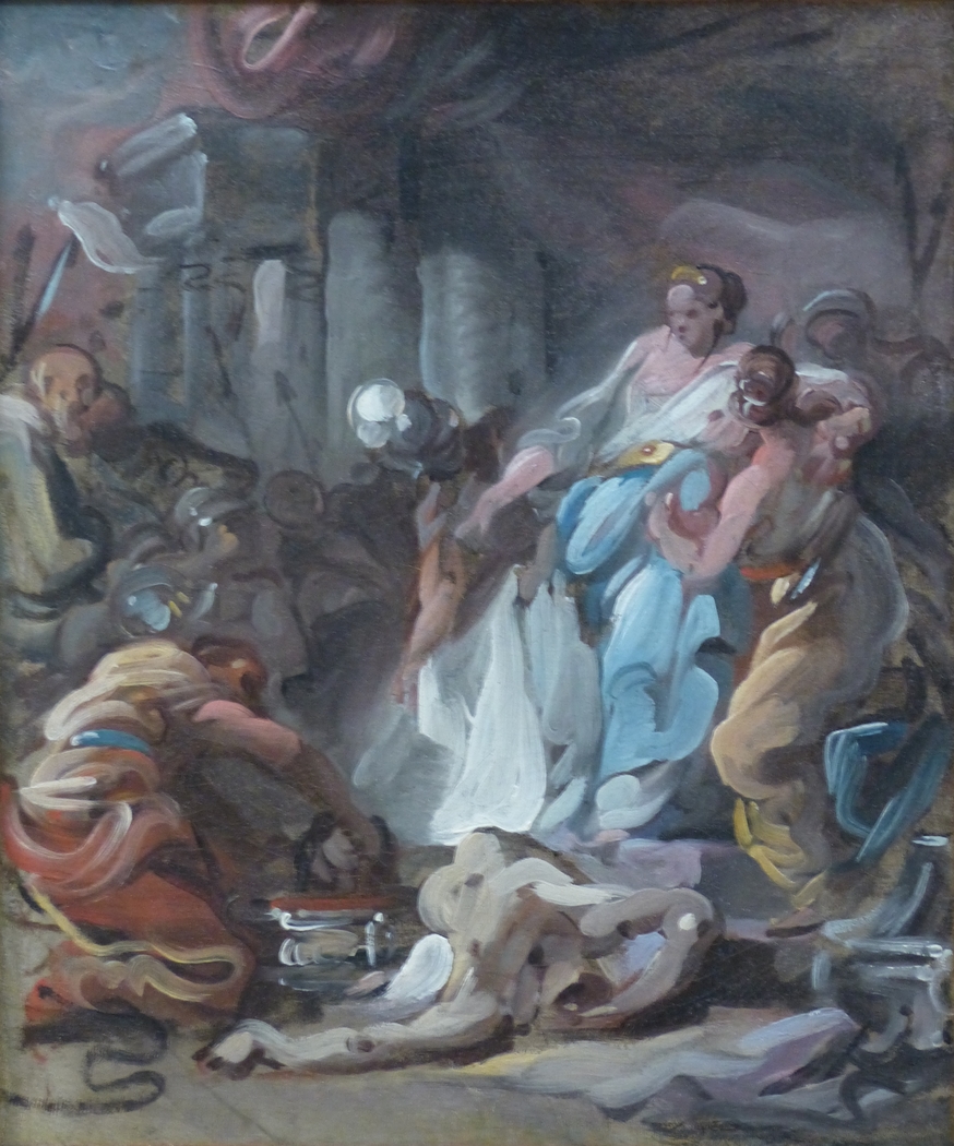 Tomyris, reine des Massagètes, fait tremper la tête de Cyrus dans un vase de sang