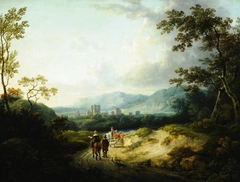 Travellers in a Mountain Landscape by George Arnald