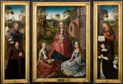 Triptych with Madonna and Saints Catherine and John with donors Jan Pardo and Catharina van Vlamynckpoorte