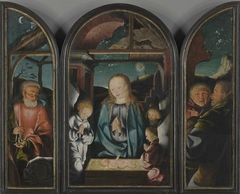 Triptychon mit Anbetung des Christkindes by Jan Joest