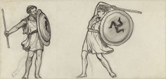 Twee strijdende gymnasiasten by Lawrence Alma-Tadema