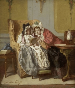 Two Ladies Looking at a Picture by Alexander Hugo Bakker Korff