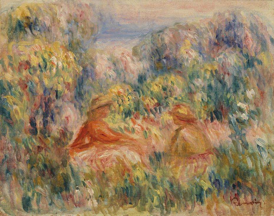 Two Women In A Landscape Deux Femmes Dans Un Paysage Auguste Renoir Artwork On Useum