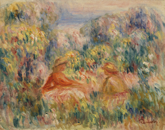 Two Women in a Landscape (Deux femmes dans un paysage) by Auguste Renoir