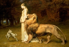 Una And Lion From Spenser's Faerie Queene