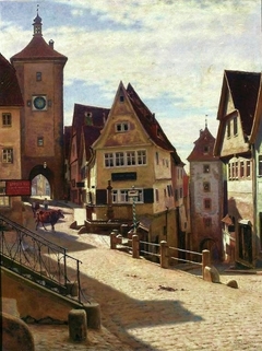Am Plönlein in Rothenburg by Aleksander Gierymski