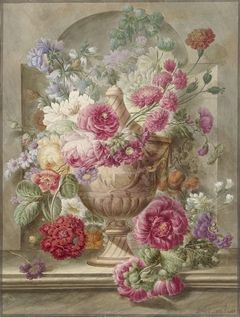 Vaas met bloemen by Pieter van Loo