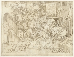 Val van de magiër Hermogenes by Pieter Brueghel I