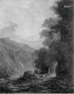 valley of a river with figures