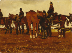 Veldartillerie (paarden en soldaten) by George Hendrik Breitner