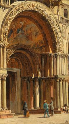 Venice, the Entrance to St Mark’s Basilica by Antonietta Brandeis