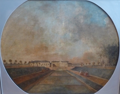 View of the Castle of Chanteloup from the Waterfall by Jean-Pierre Houël