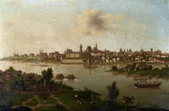 View of Warsaw from Praga. by Gottlieb Schiffner