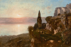 View on Lake Nemi by George Inness