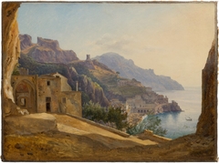 View towards Amalfi from Grotta dei Cappuccini by Carl Morgenstern