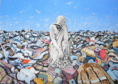 ‘Waste Dump’, (2008), oil on linen, 140 x 100 cm. by john albert walker