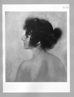 Weibliches Bildnis (Nackenansicht und Profil) by Franz Stuck