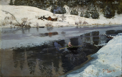 Winter at the River Simoa by Frits Thaulow