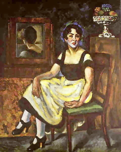 Woman portrait with a mirror