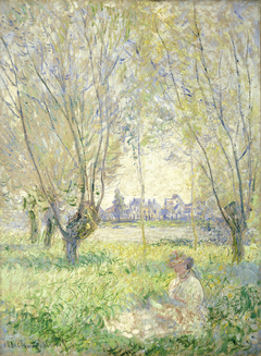 Woman Seated under the Willows by Claude Monet
