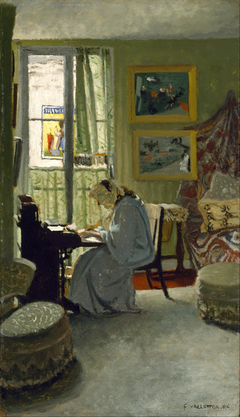 Woman Writing in an Interior by Félix Vallotton