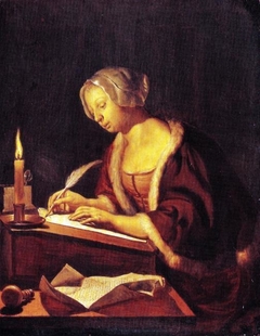Young Woman Writing a Letter