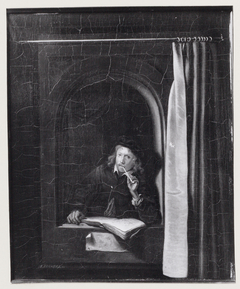 1880 copy of 'Man with a Pipe' by Gerrit Dou