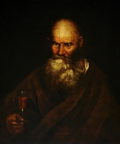 A Bearded Man with a Wine Glass by manner of Pietro Bellotti