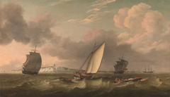A Packet Boat Under Sail in a Breeze off the South Foreland by Thomas Luny