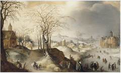 A Winter Landscape by Claes Jacobsz van der Heck