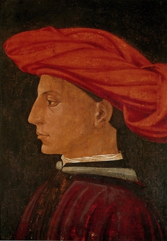 A Young Man in a scarlet turban by Masaccio