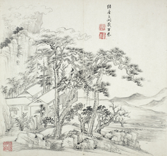 album after old masters and poems by Wang Hui