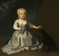 An Unknown Child with a Puppy, possibly George Harry Grey, Lord Grey of Groby, later 5th Earl of Stamford (1737-1819) by Anonymous