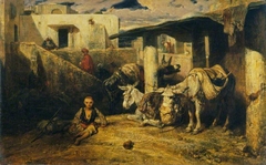 Asses Resting: A Turkish Scene by Alexandre-Gabriel Decamps