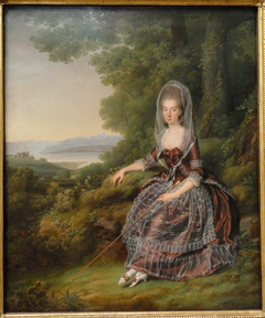 Baroness Matilda Guiguer de Prangins in her Park at the Lake of Geneva by Jens Juel