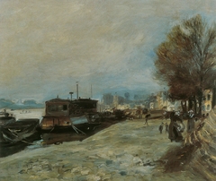 Bateau-lavoir sur la Seine by Auguste Renoir