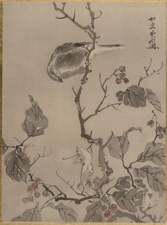 Bird and Frog by Kawanabe Kyōsai