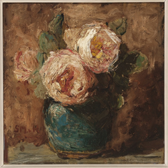 Bloemstilleven (met rozen). by Sina Mesdag-van Houten