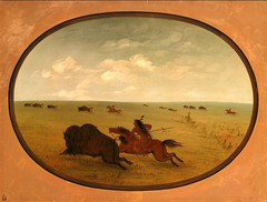 Buffalo Chase, Sioux Indians, Upper Missouri by George Catlin