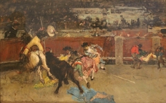 Bullfight. Wounded Picador by Marià Fortuny Marsal