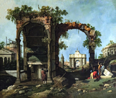 Capriccio with Classical Ruins and Buildings by Canaletto